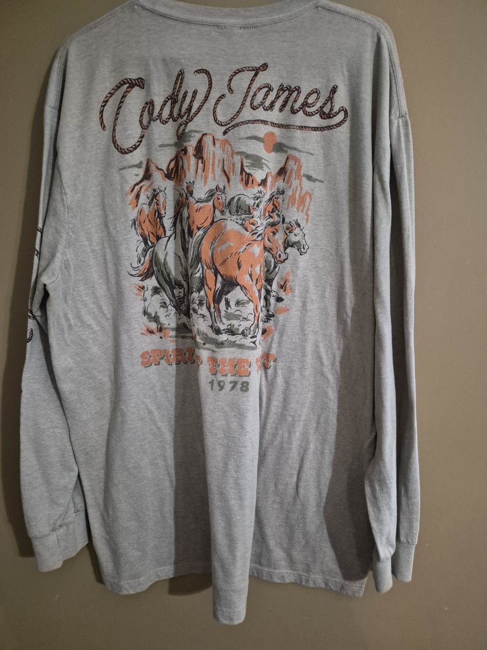 Men's Graphic Cody James T-shirt-Western Print XL Preowned
